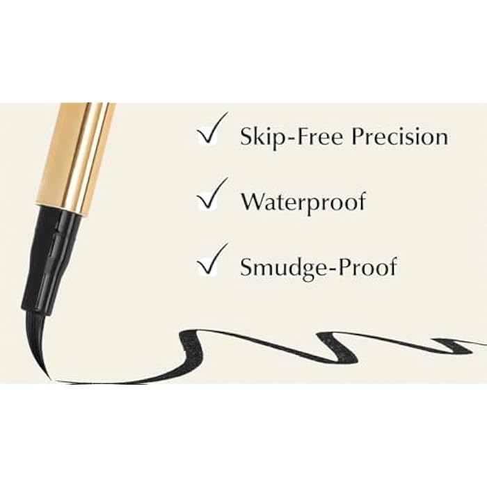 Black Liquid Eyeliner - Water Proof Ultra Matte Long Lasting Slim Jet - Black Eye Liner - 100% Intense Black - Smooth Easy Application Pen Liner - Image 2